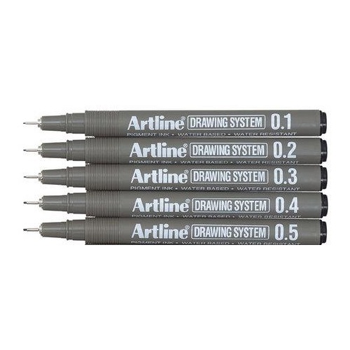 Artline Drawing System Pens Black